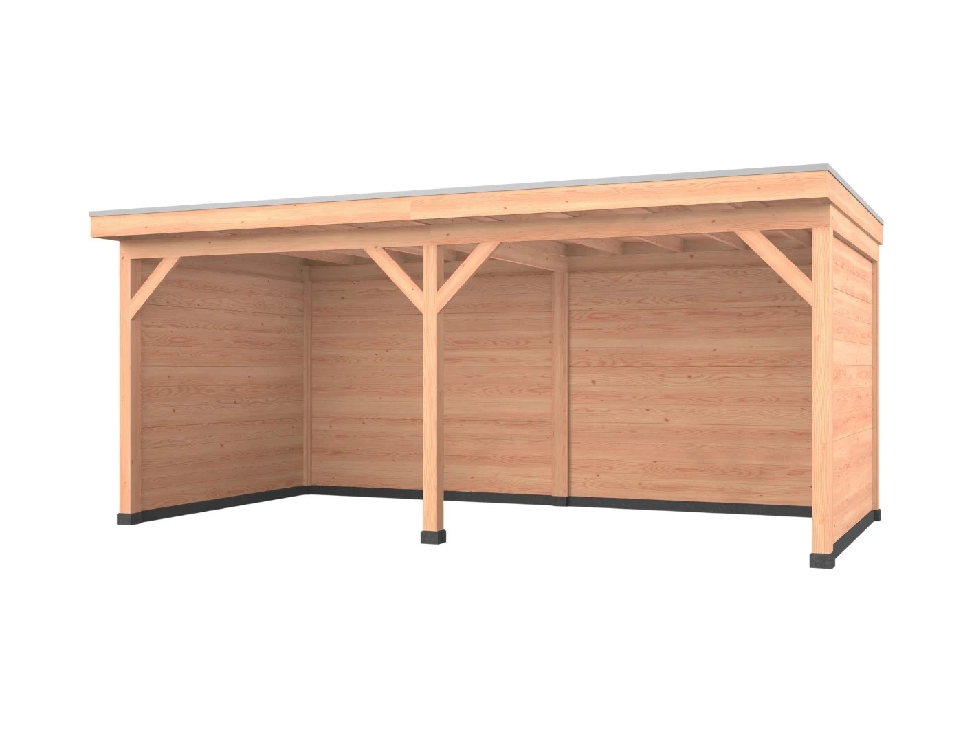 Douglas overkapping, 600 x 400, met achterwand en twee zijwanden, Westwood Comfort - Afbeelding 1
